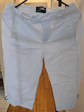 Club Monaco Light White Cotton Bermuda Shorts